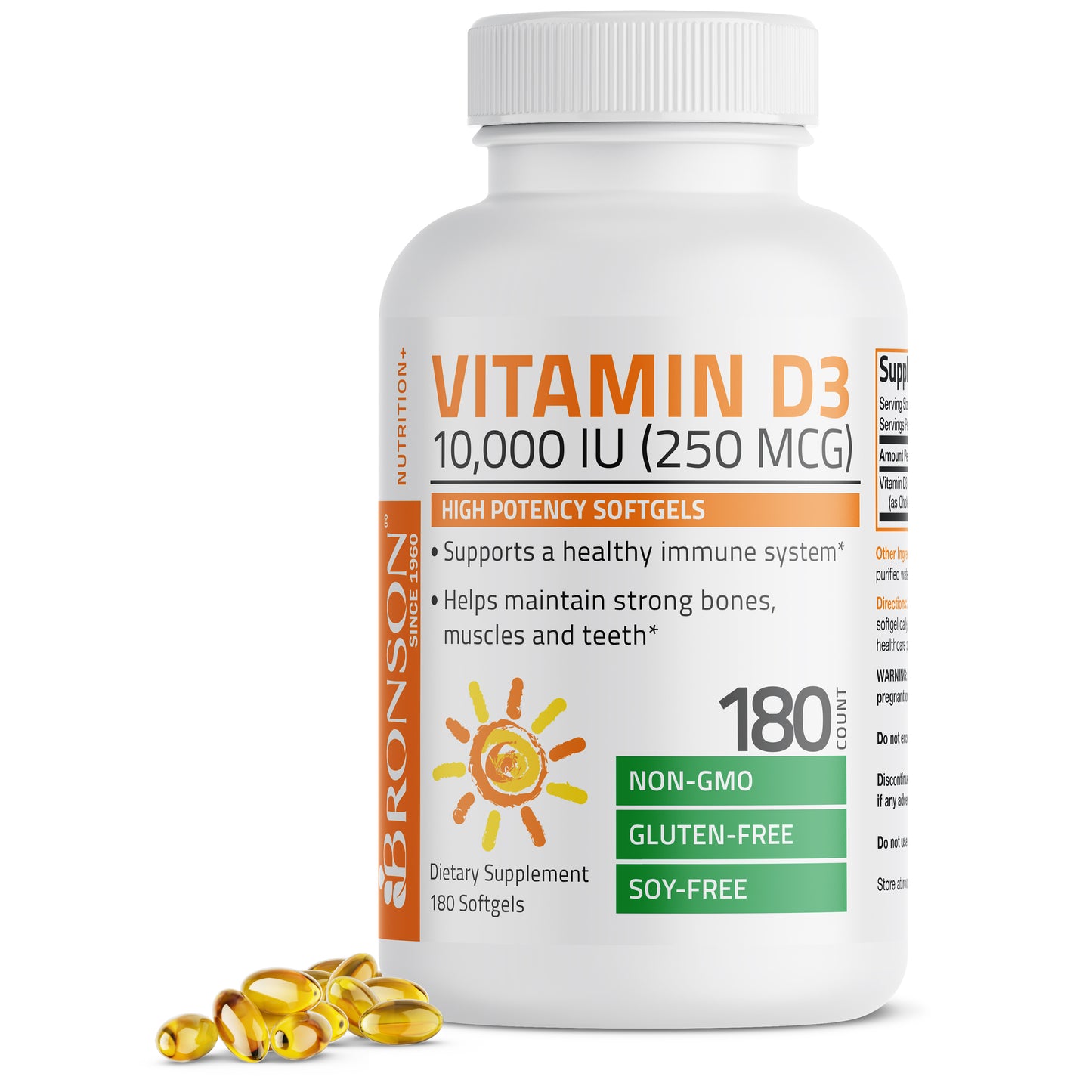 Bronson Vitamin D3 - 10,000 IU - 360 Softgels | Vitamins & Supplements ...