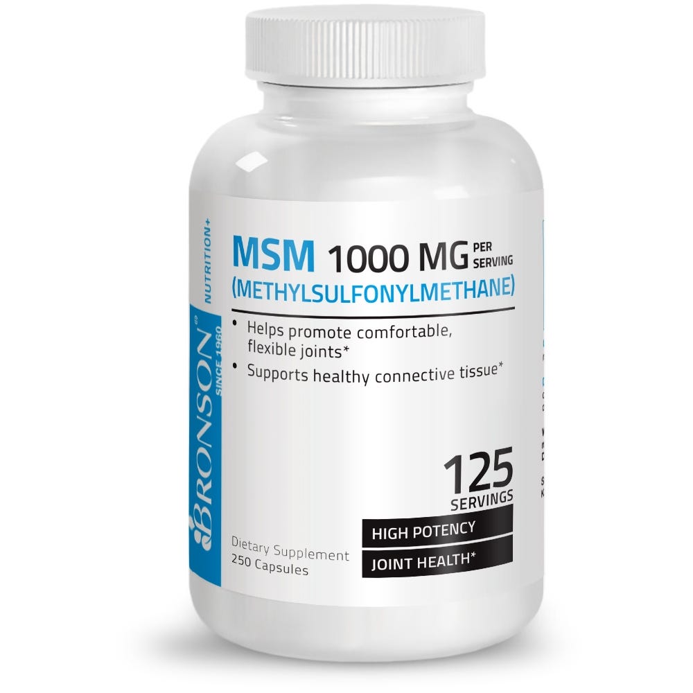 MSM High Potency - 1,000 mg - 250 Capsules