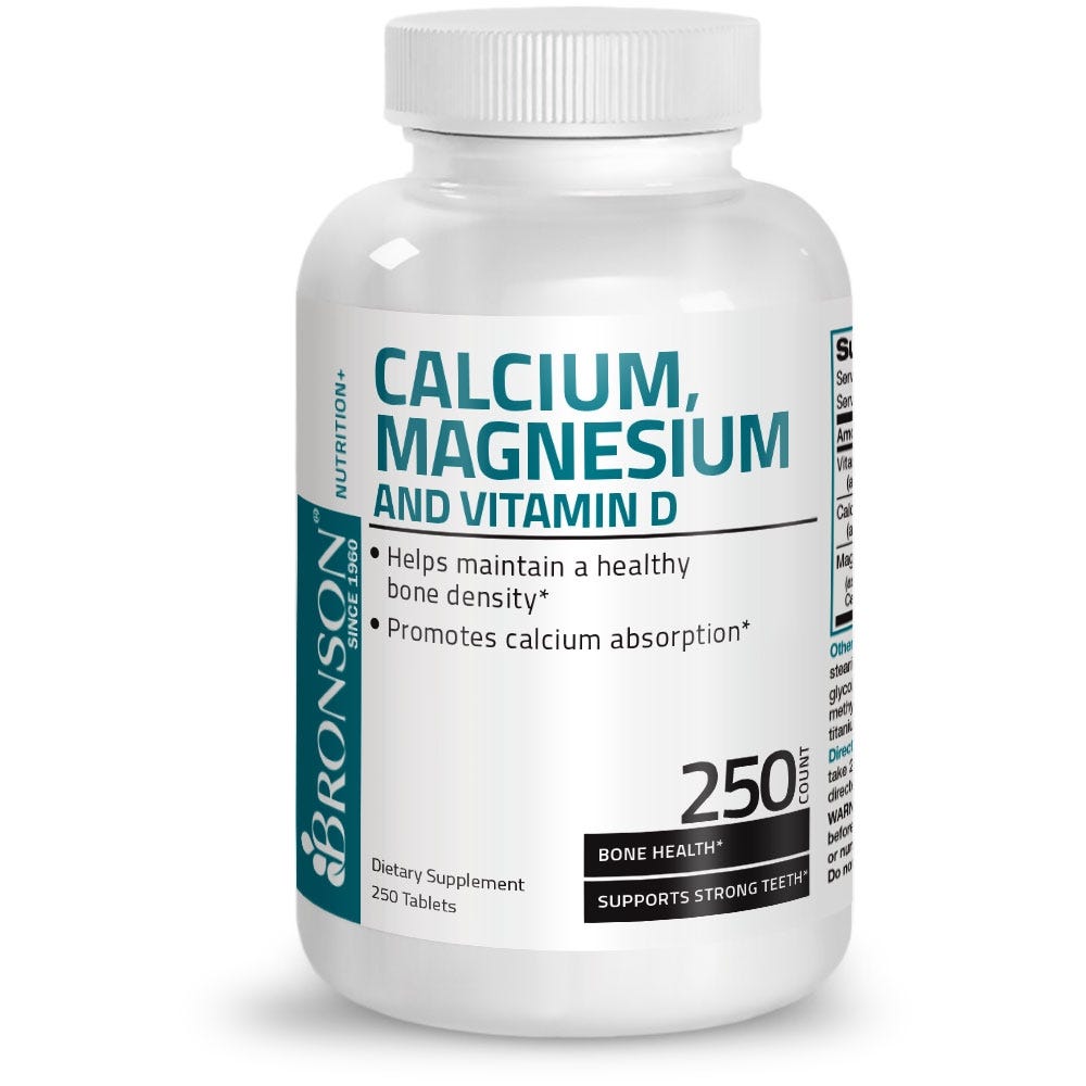 Calcium with Magnesium and Vitamin D - 250 Tablets