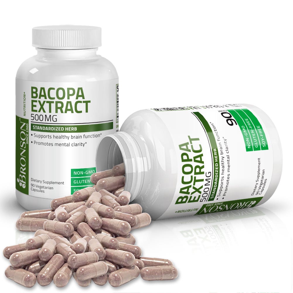 Bacopa Monniera Standardized Extract - 500 mg - 90 Vegetarian Capsules view 3 of 5