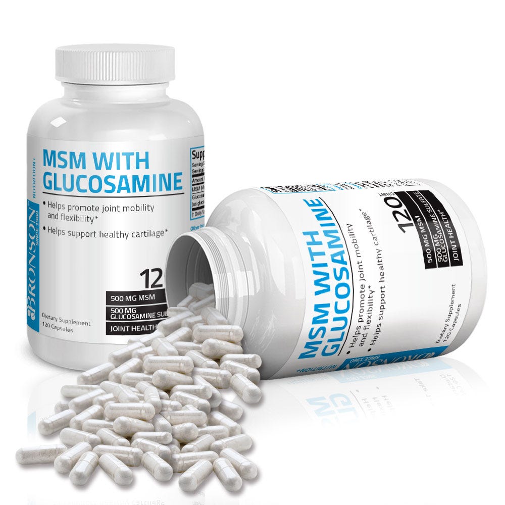 MSM with Glucosamine - 500 mg - 120 Capsules view 3 of 6