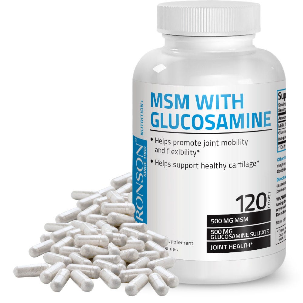 MSM with Glucosamine - 500 mg - 120 Capsules view 2 of 6