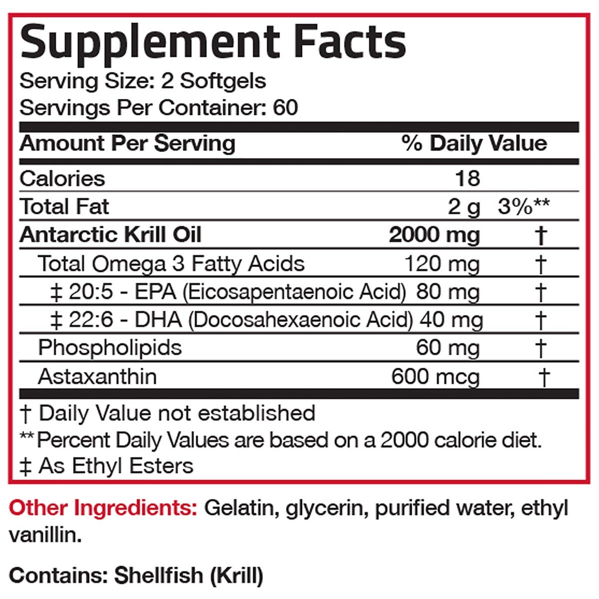 Antarctic Krill Oil Omega-3 EPA DHA Non-GMO - 2,000 mg view 6 of 6