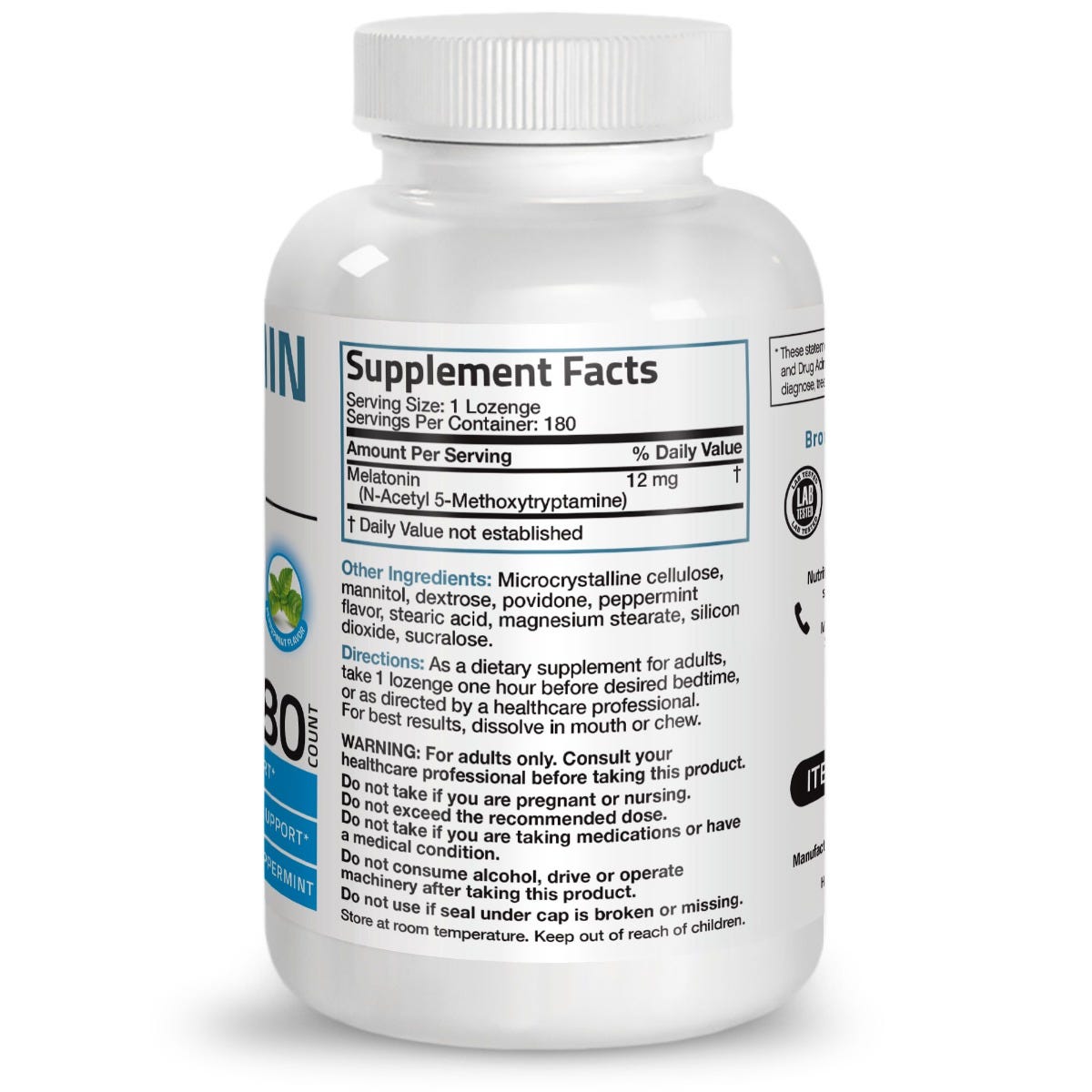 Melatonin Fast Dissolve - Peppermint - 12 mg view 2 of 4