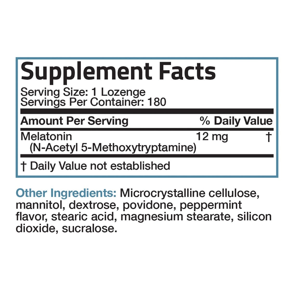 Melatonin Fast Dissolve - Peppermint - 12 mg view 4 of 4