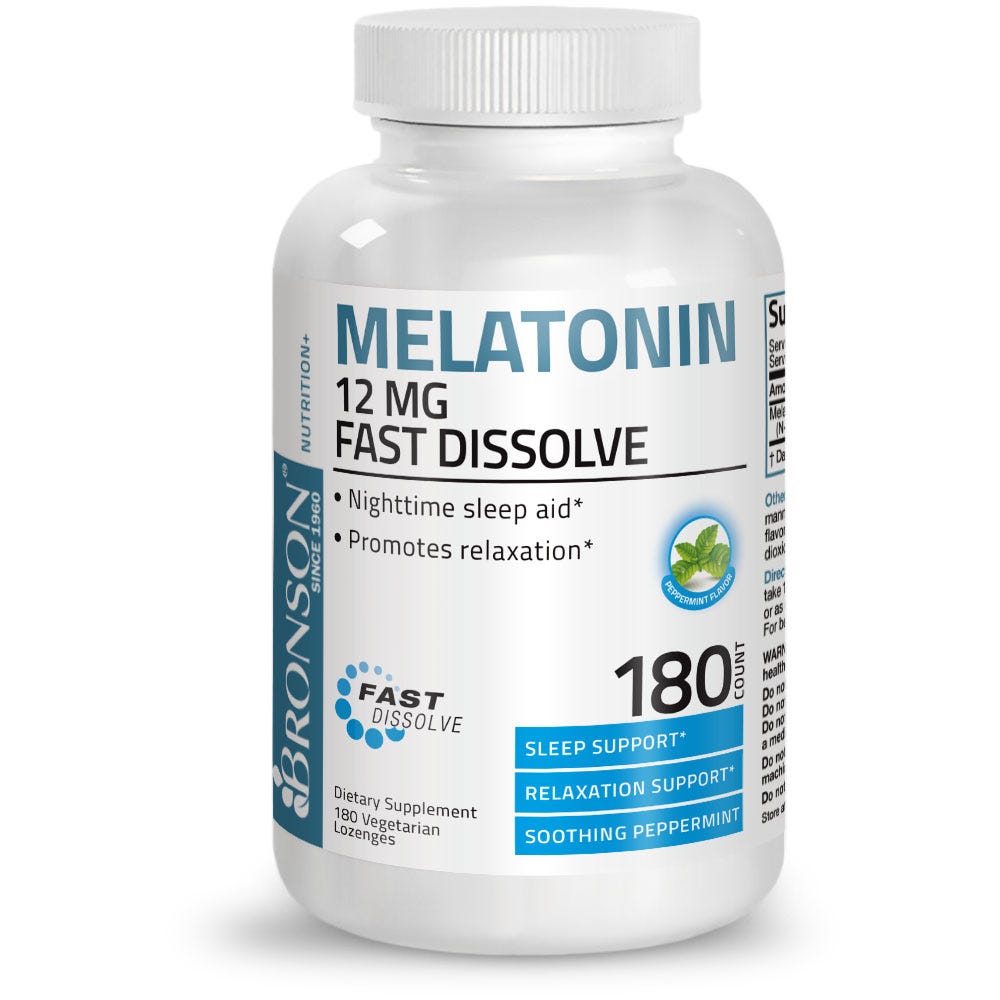 Melatonin Fast Dissolve - Peppermint - 12 mg