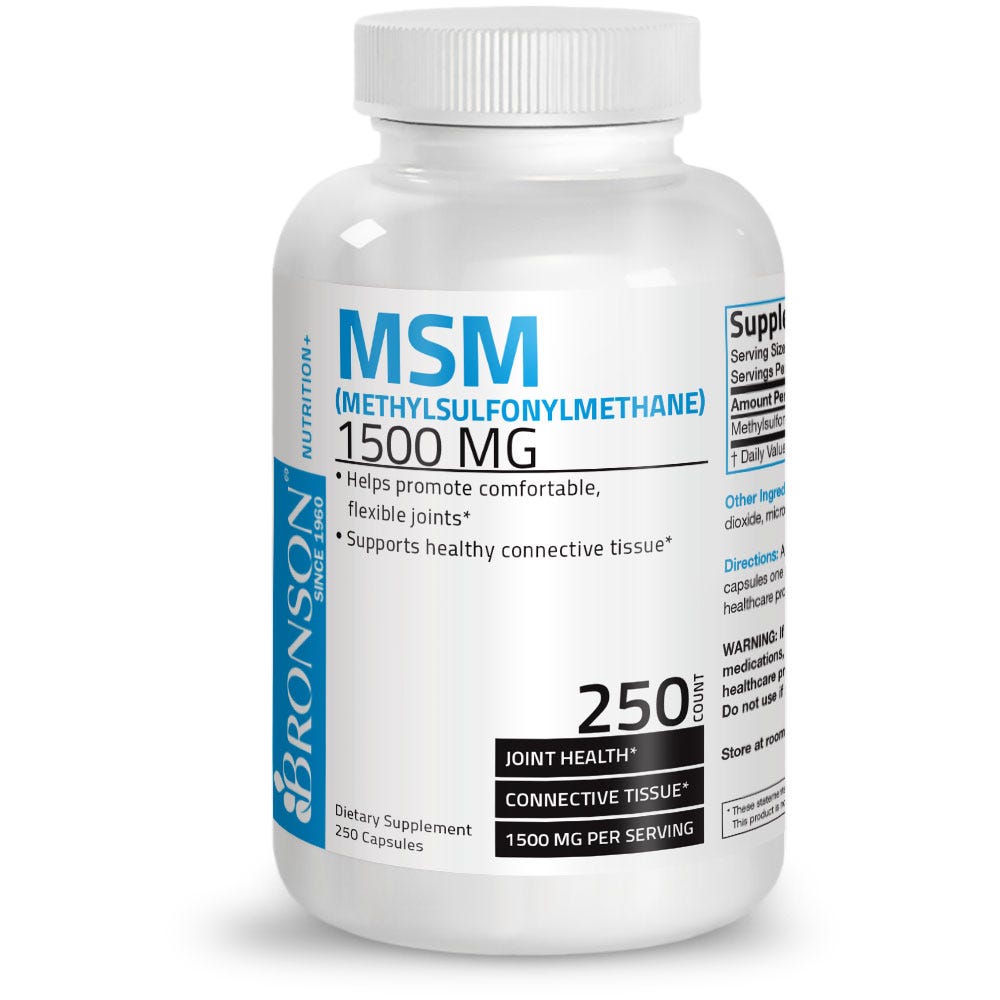 MSM - 1,500 mg - 250 Capsules view 2 of 5