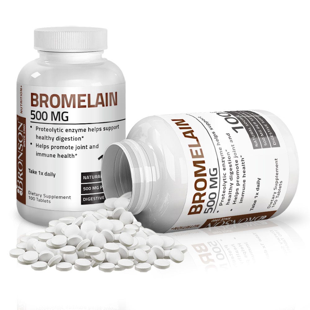 Bromelain Proteolytic Enzyme - 500 mg - 100 Tablets view 3 of 6
