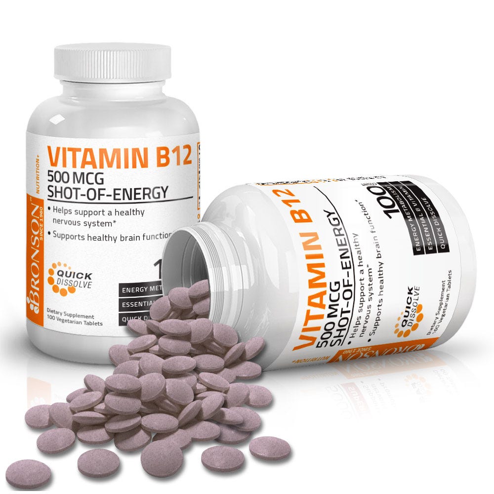 Vitamin B12 Quick Release Sublingual - 500 mcg - 100 Tablets view 3 of 6