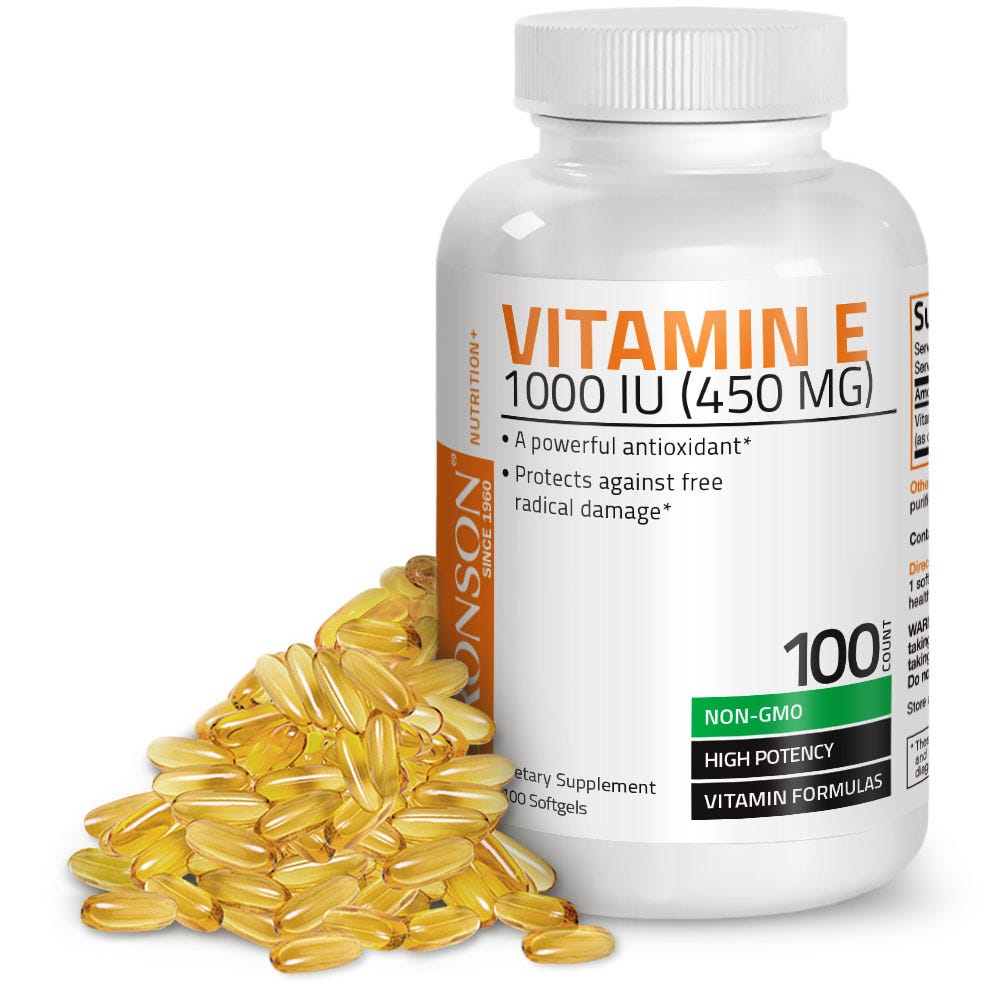Vitamin E Non-GMO High Potency - 1,000 IU - 100 Softgels view 2 of 6