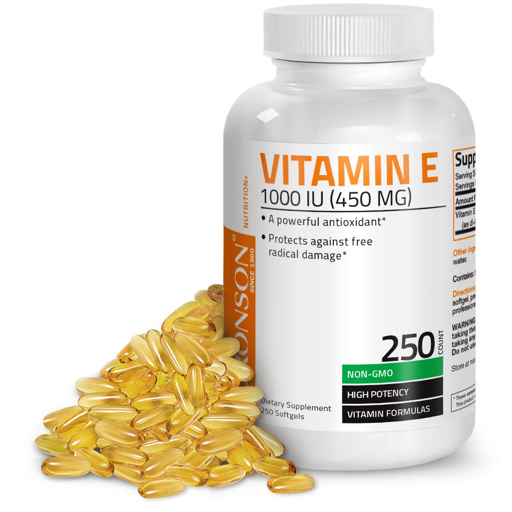 Vitamin E Non-GMO High Potency - 1,000 IU - 250 Softgels view 3 of 6