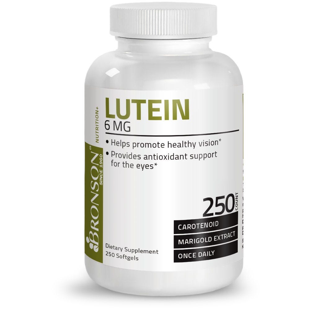Lutein Zeaxanthin - 6 mg - 250 Softgels