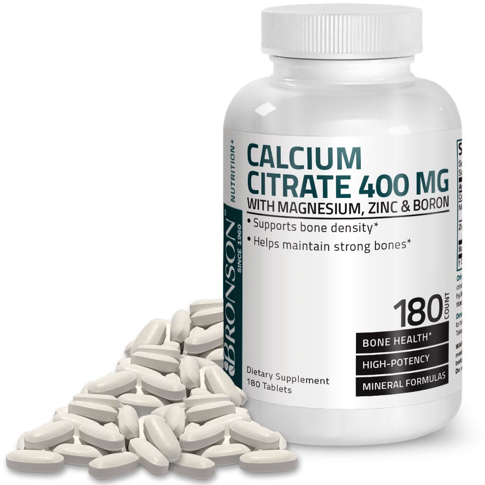 Calcium and Magnesium with Boron and Zinc - 180 Tablets view 2 of 6