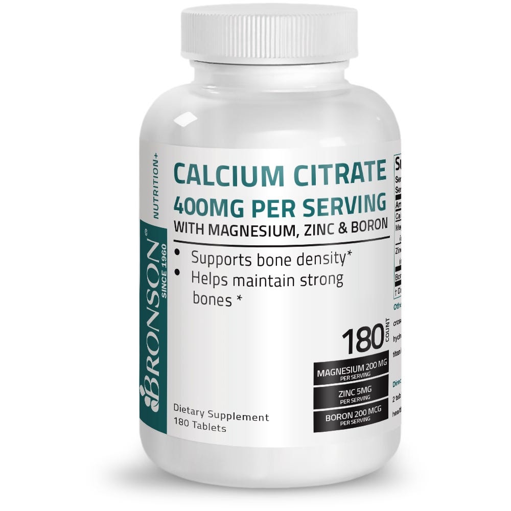 Calcium and Magnesium with Boron and Zinc - 180 Tablets view 1 of 6