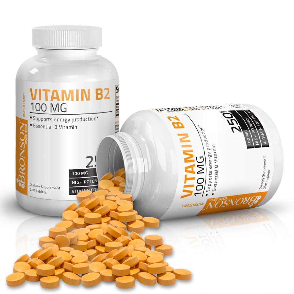 Vitamin B2 Riboflavin - 100 mg - 250 Tablets view 3 of 6