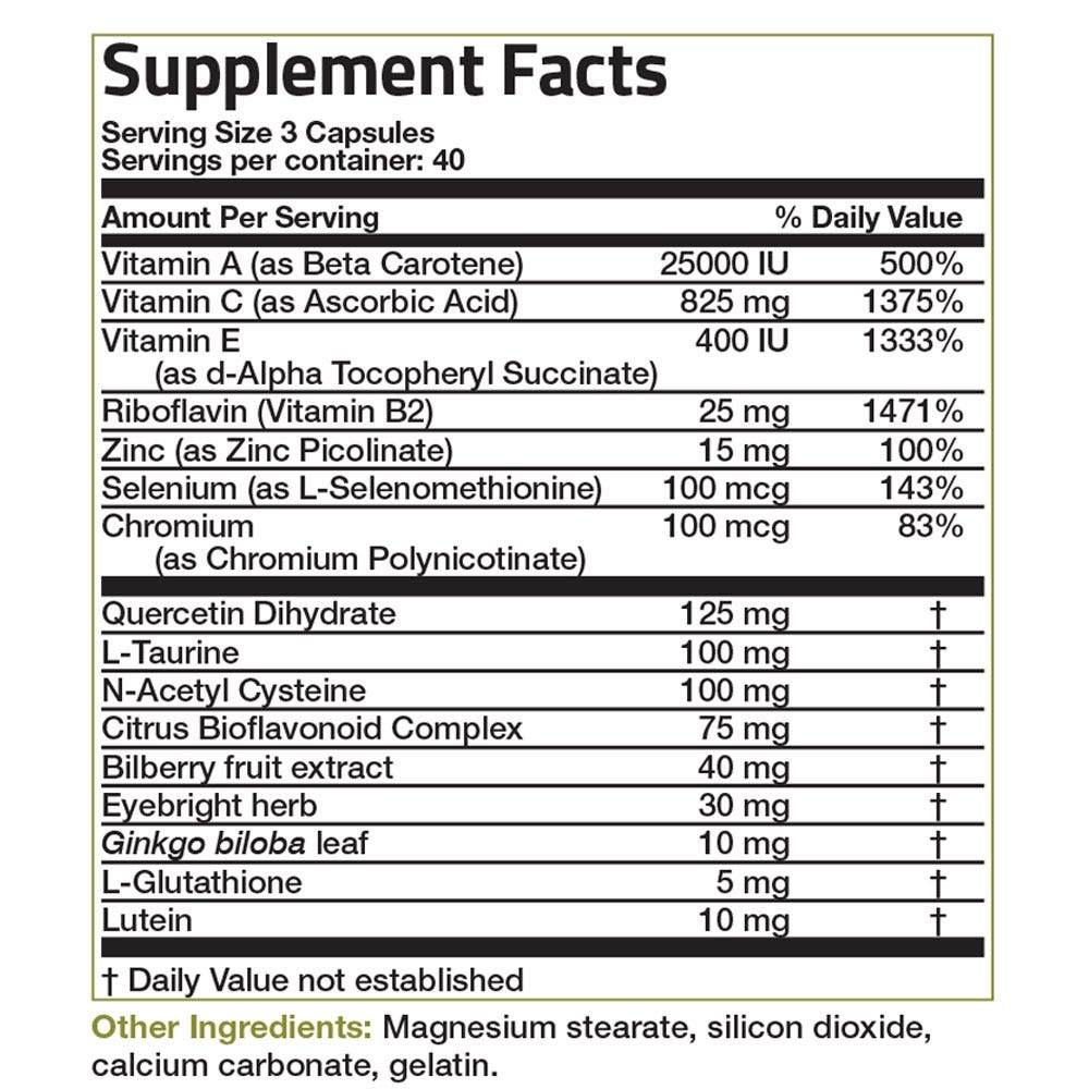 Advanced NutriVision® Eye and Vision Formula - 120 Capsules view 4 of 4