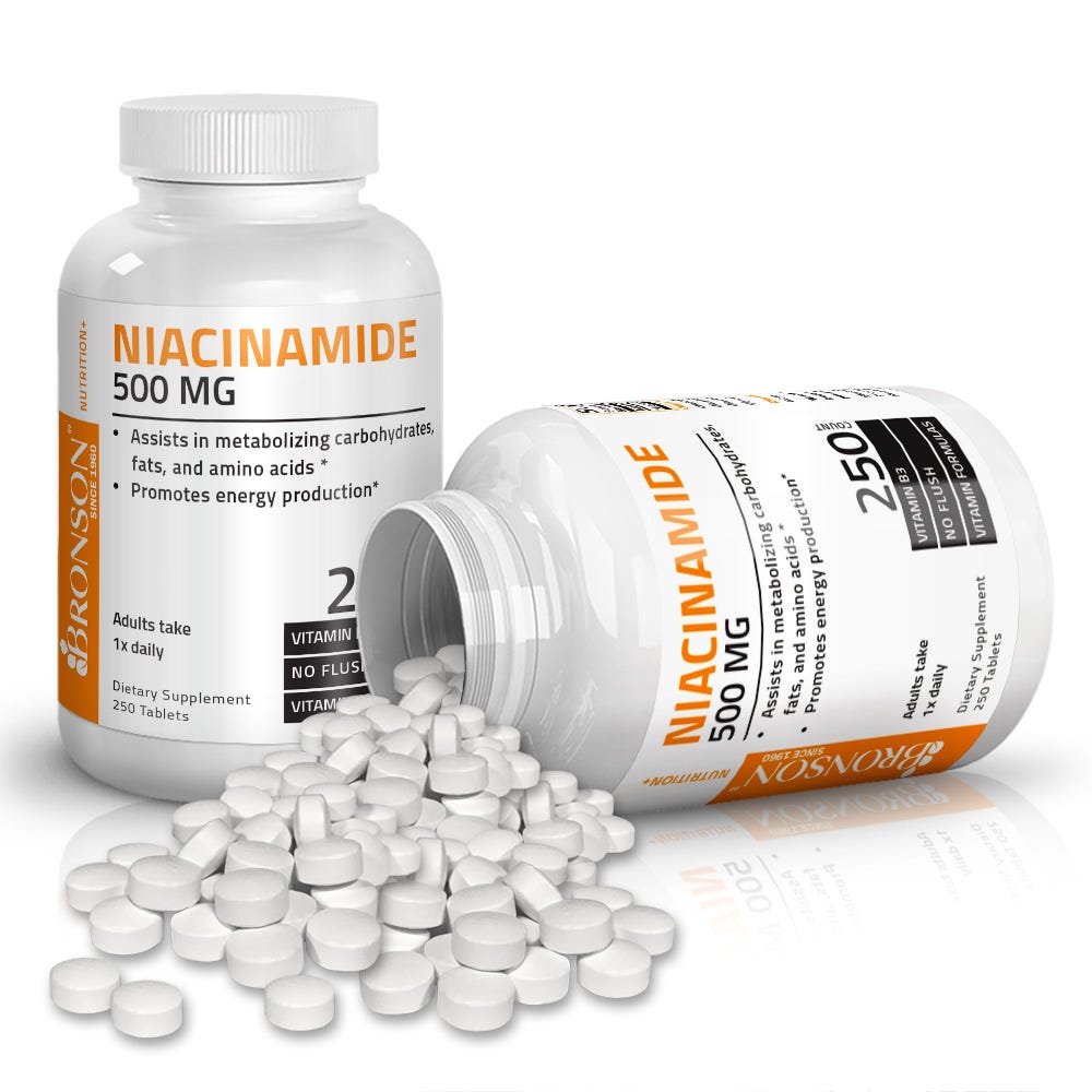 No Flush Niacinamide Vitamin B3 - 500 mg - 250 Tablets view 3 of 6