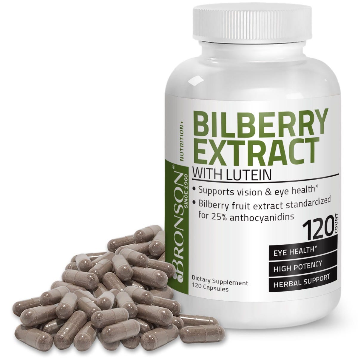 Bilberry with Lutein High Potency - 120 Capsules