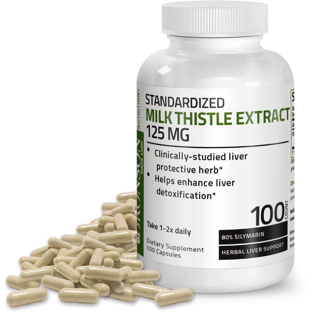 Milk Thistle Seed Extract Silymarin - 125 mg - 100 Capsules | Herbs ...