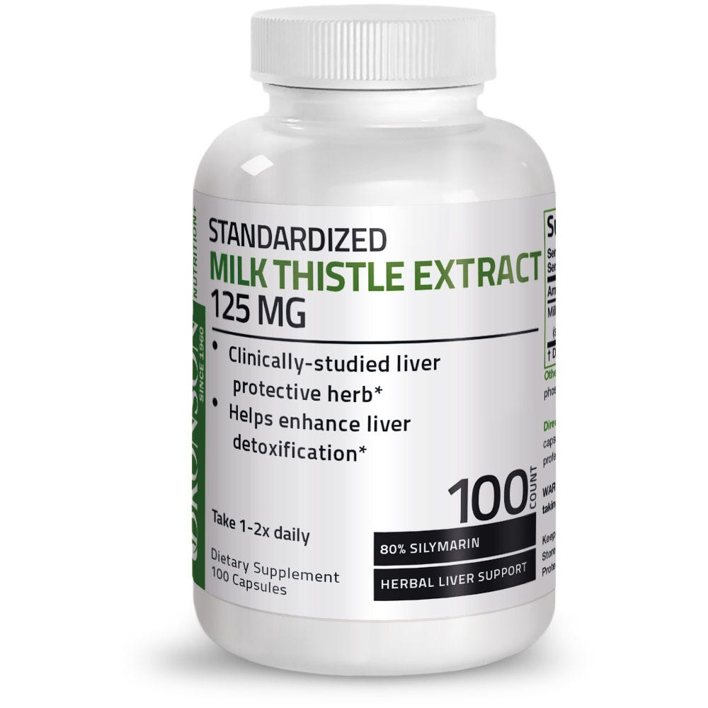 Standardized Milk Thistle Seed Extract Silymarin - 125 mg - 100 Capsules