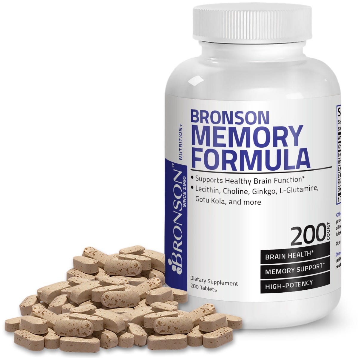 Bronson Memory Formula - 200 Tablets view 3 of 6