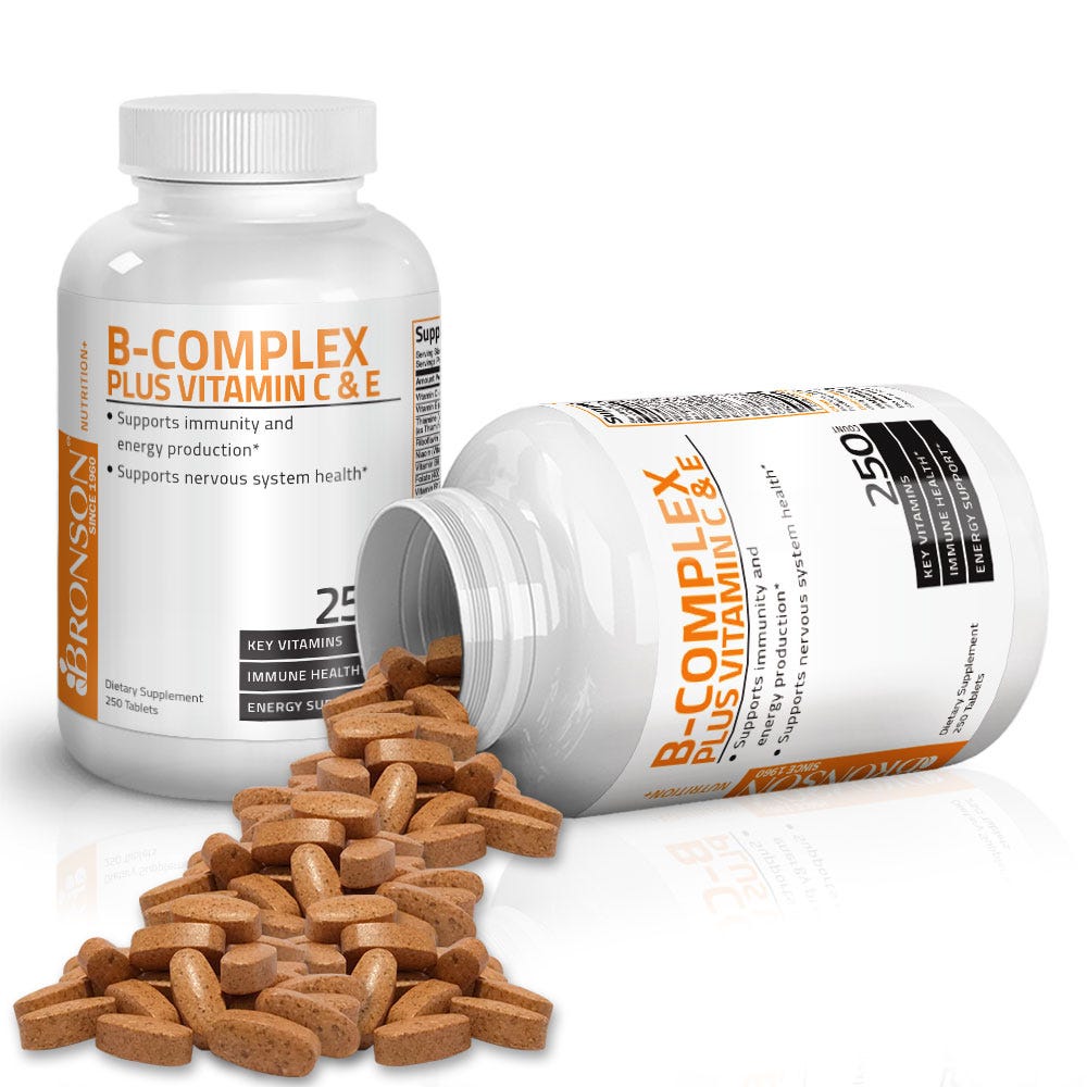 Vitamin B Complex with Vitamins C and E - 250 Tablets view 3 of 6