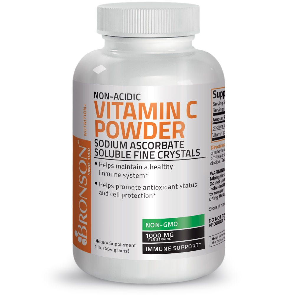 Vitamin C Non-Acidic Sodium Ascorbate Crystals - 1,000 mg