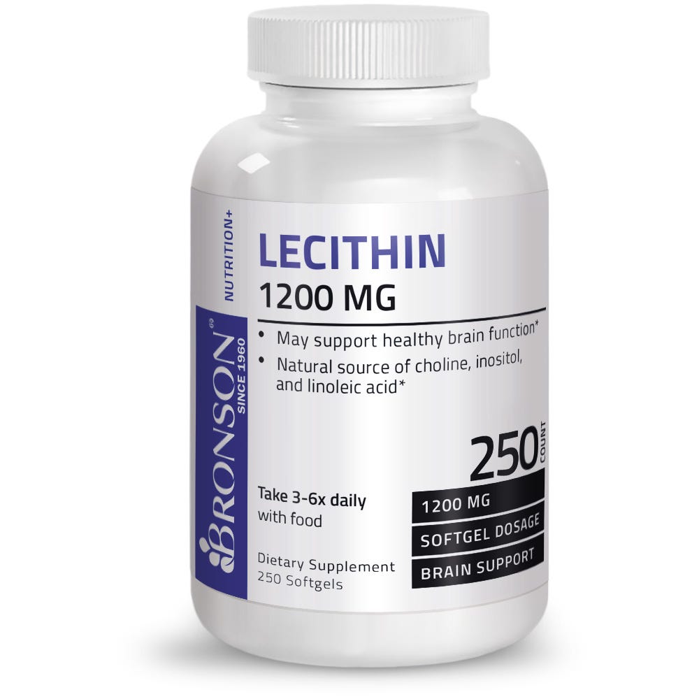 Lecithin - 1,200 mg - 250 Softgels