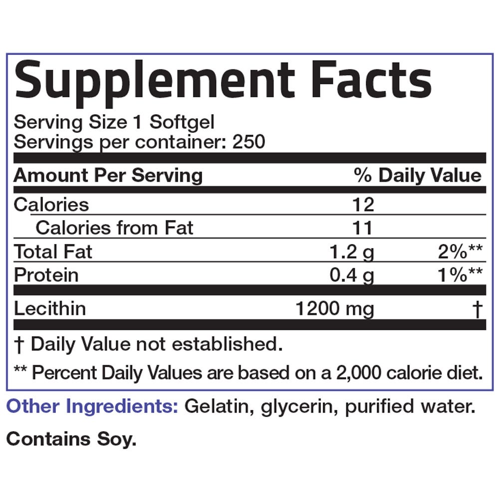 Lecithin - 1,200 mg - 250 Softgels view 6 of 6