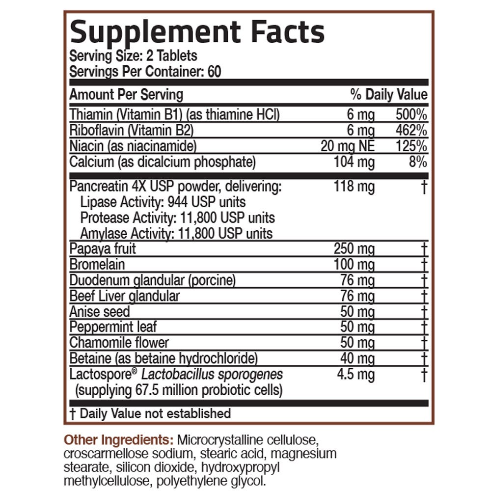 Daily Digestive Enzyme Complex™ - 120 Tablets view 6 of 6
