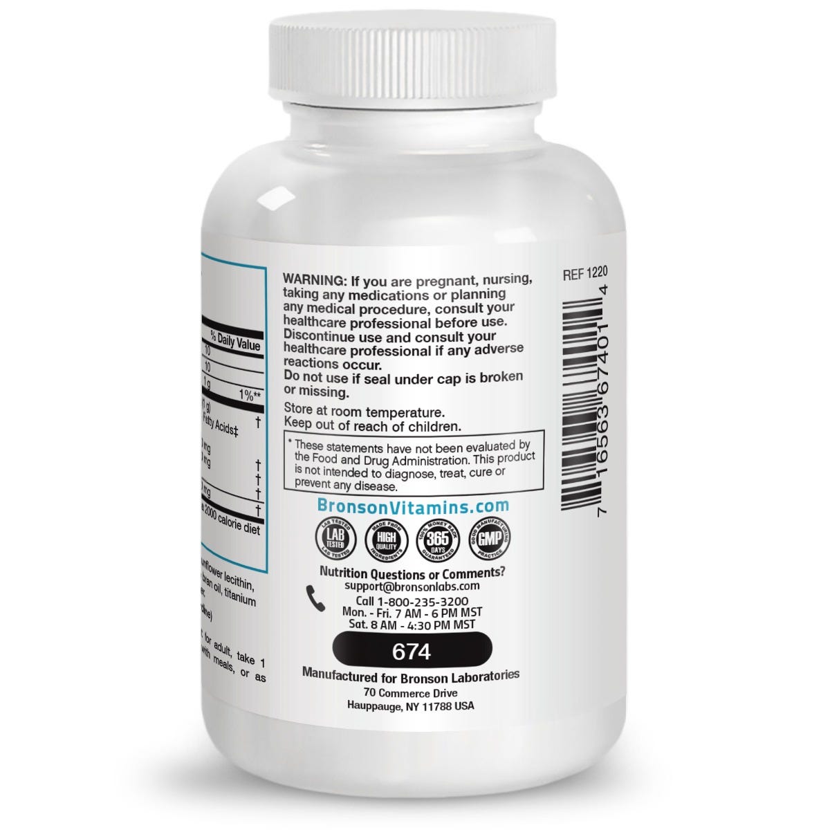 Omega-3 Fish Oil 1000 mg plus CoQ10 30 mg | Item #674 | Middle Image