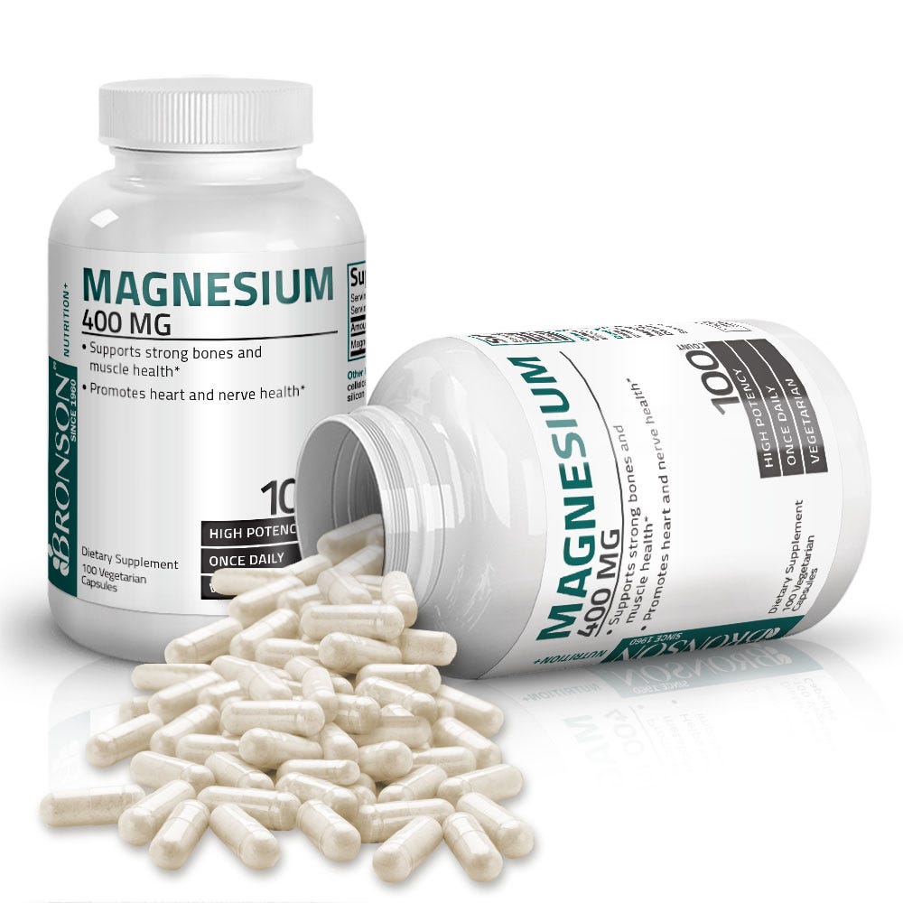 Magnesium Oxide High Potency - 400 mg - 100 Vegetarian Capsules view 4 of 6
