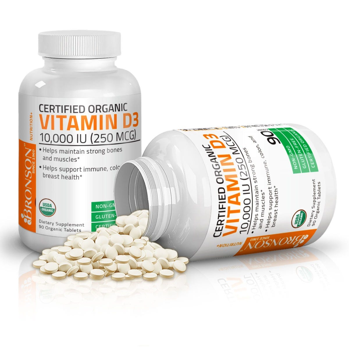 Vitamin D3 High Dose USDA Certified Organic - 10,000 IU view 4 of 6