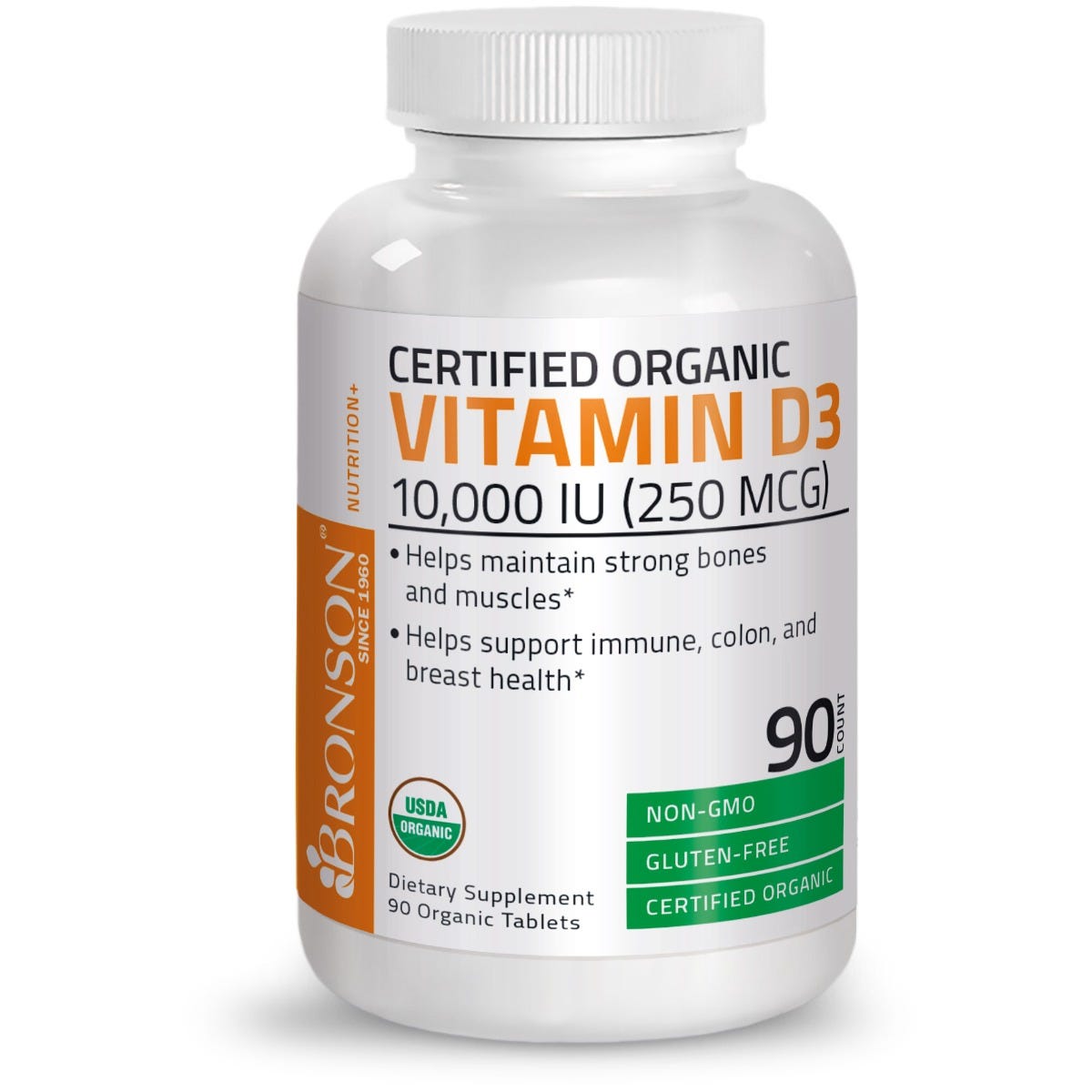 Vitamin D3 High Dose USDA Certified Organic - 10,000 IU view 1 of 6