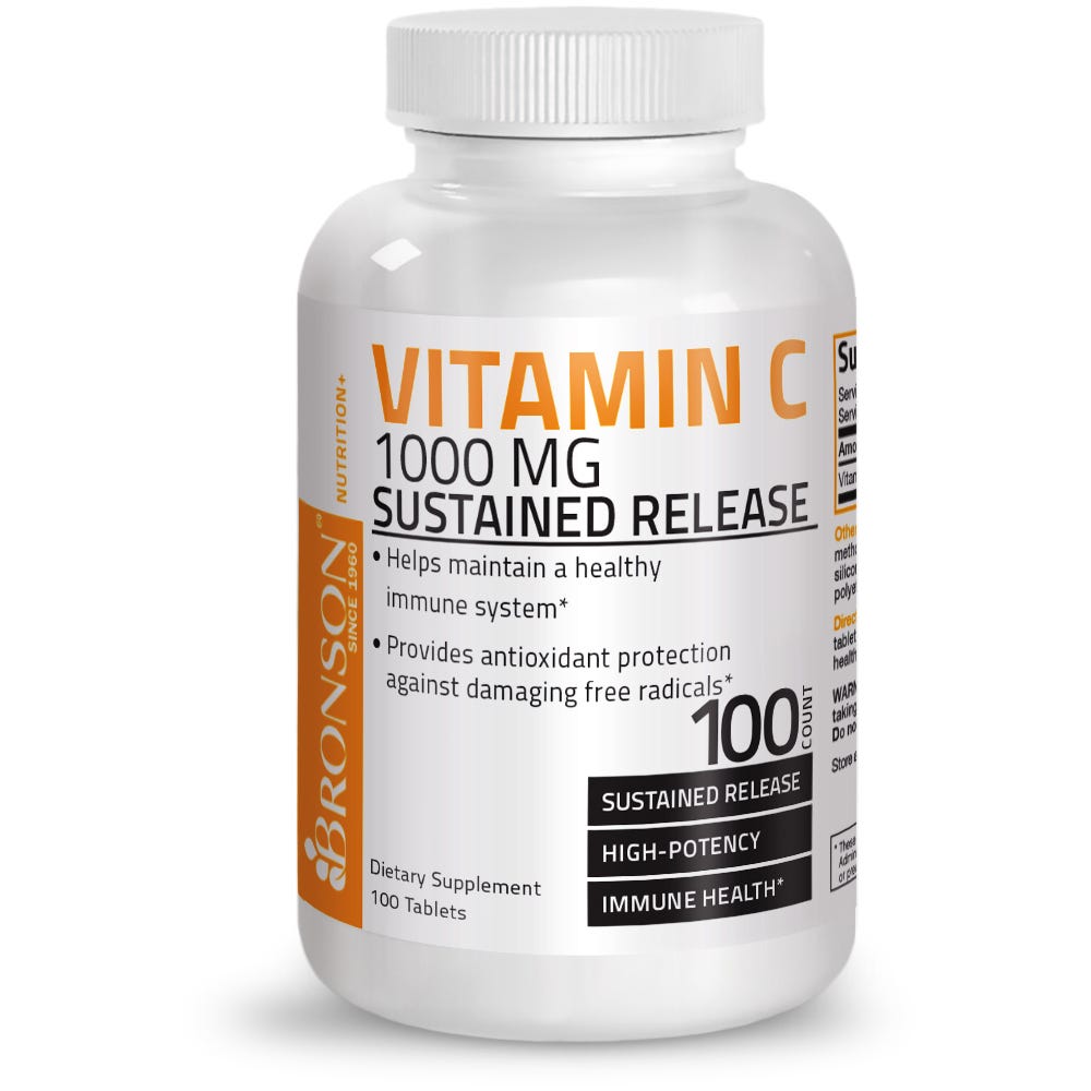 Vitamin C Ascorbic Acid Sustained Release - 1,000 mg