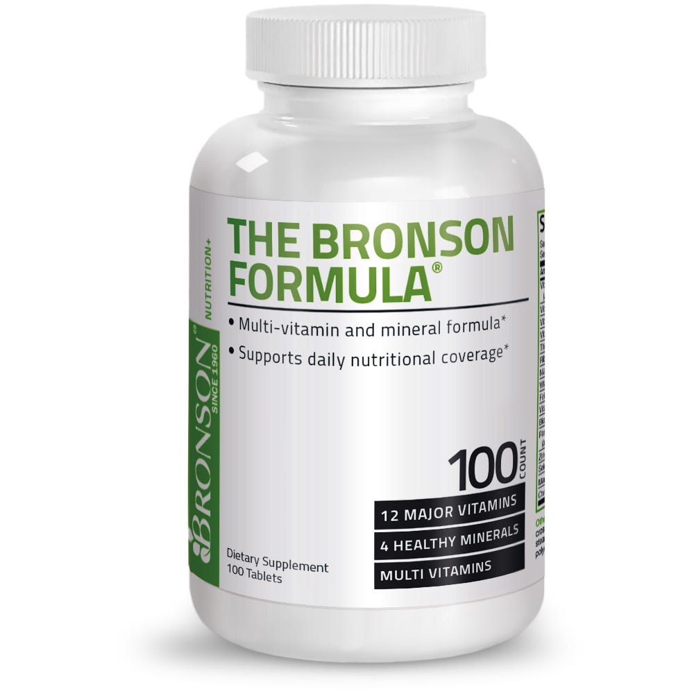 The Bronson Formula® Once Daily Multivitamin - 100 Tablets