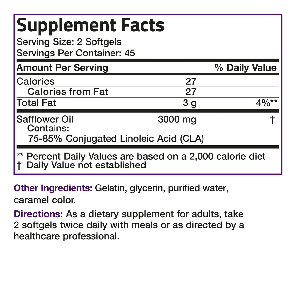 Cla Congulated CLA 3000 Conjugated Linoleic Acid Extra High Potency – Bronson Vitamins ...