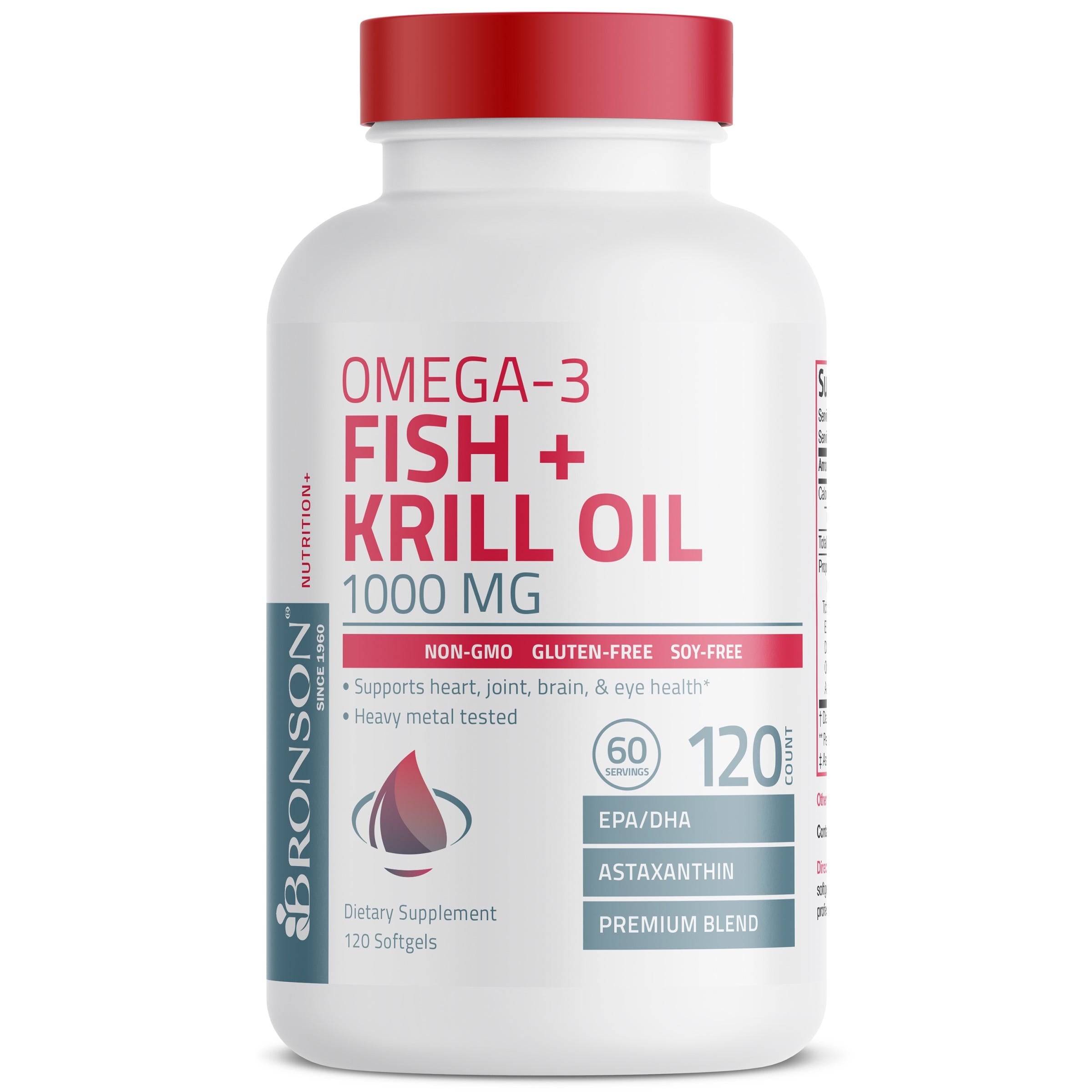 Omega-3 Fish + Krill Oil 1000 MG 120 Softgels view 5 of 7