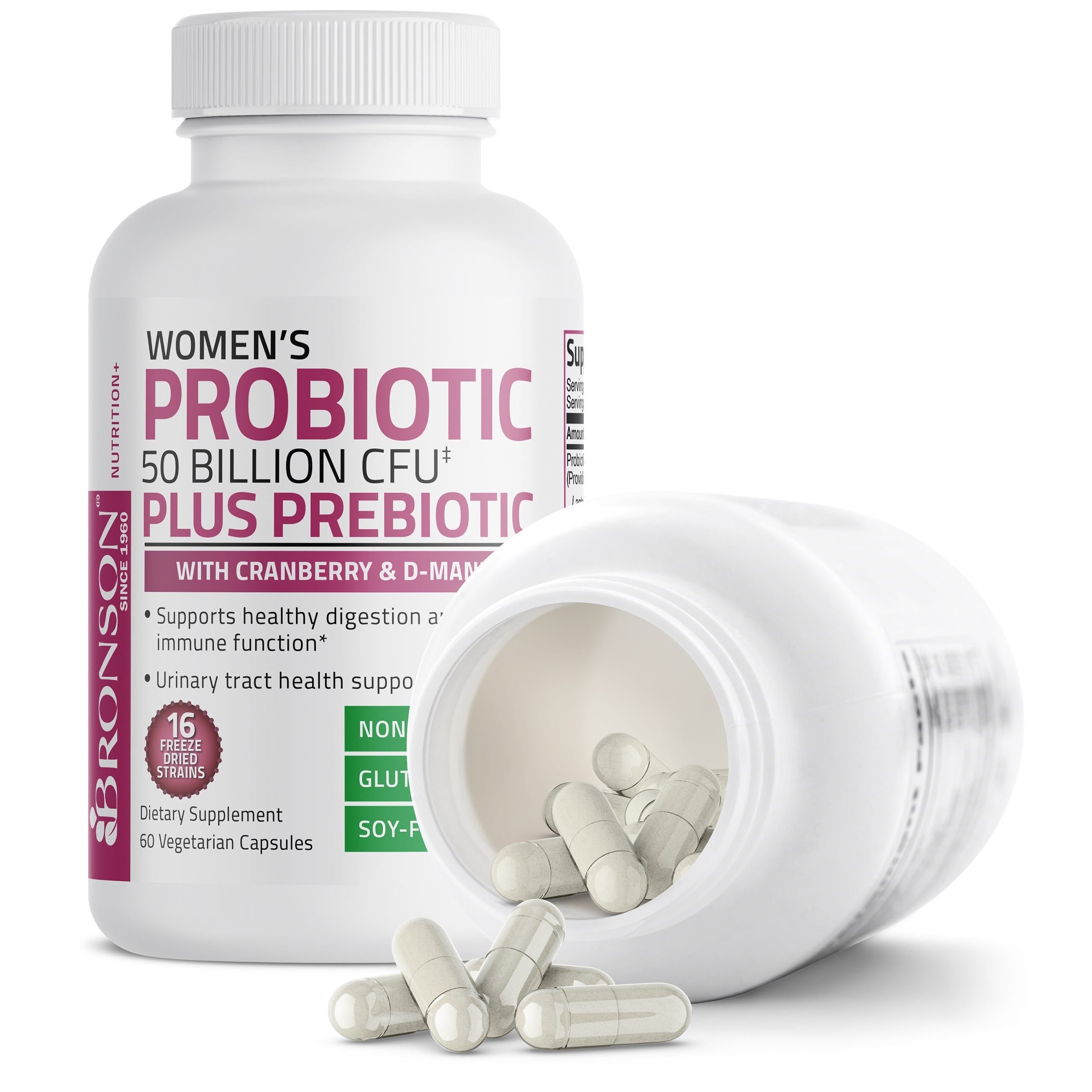 Probiotic Plus Prebiotic For Women - 50 Billion CFU - 60 Vegetarian Capsules view 5 of 7