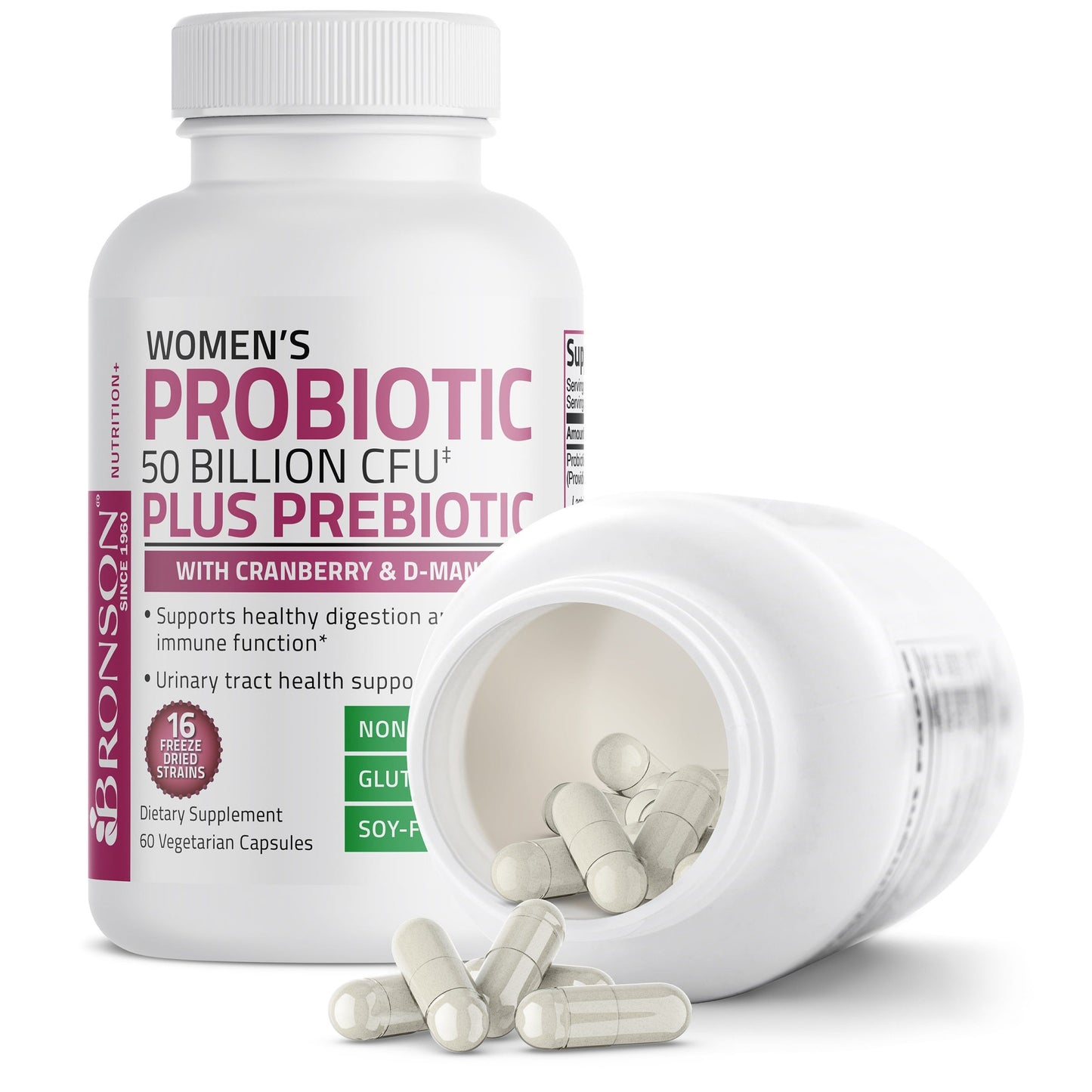 Probiotic Plus Prebiotic For Women - 50 Billion CFU - 60 Vegetarian Capsules