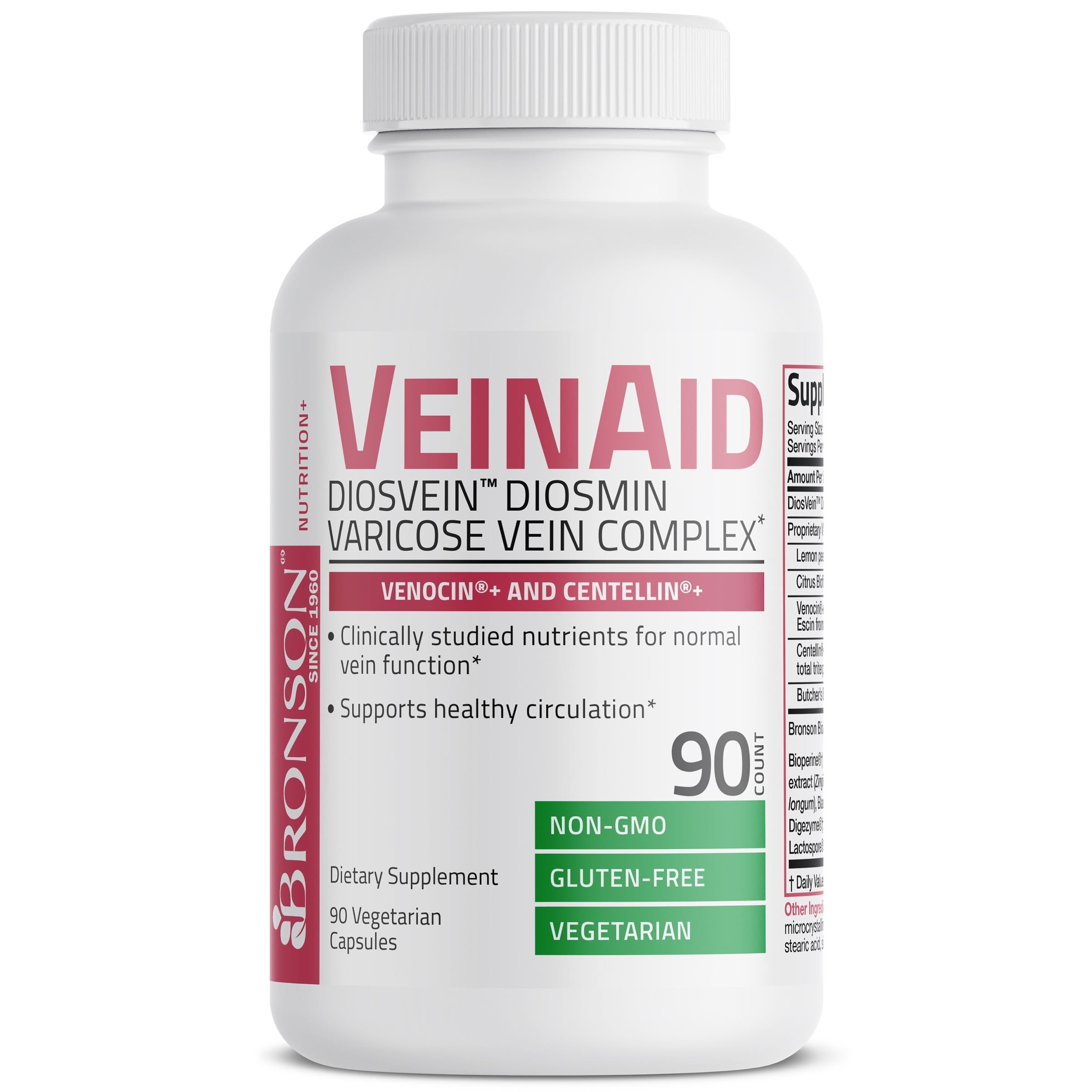 VeinAid DiosVein™ Diosmin Varicose Vein Complex - 90 Vegetarian Capsules view 3 of 6