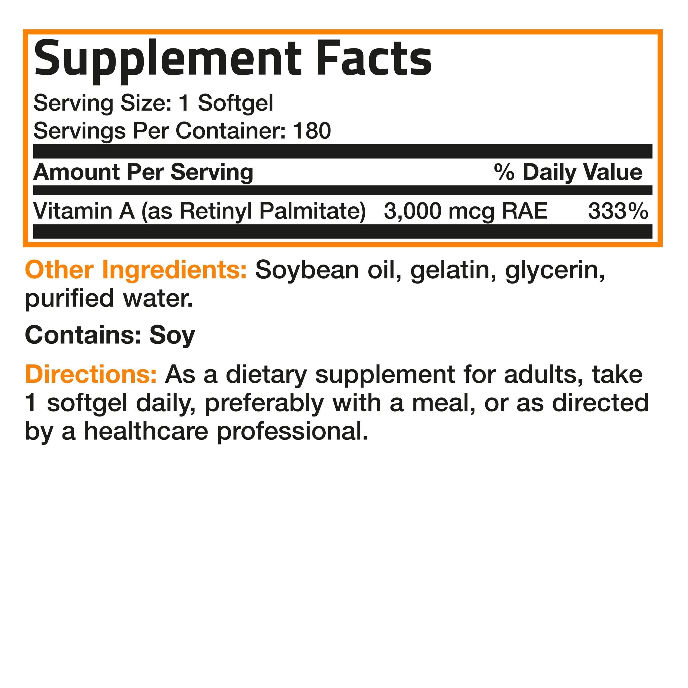 Vitamin A Retinyl Palmitate - 10,000 IU view 4 of 4